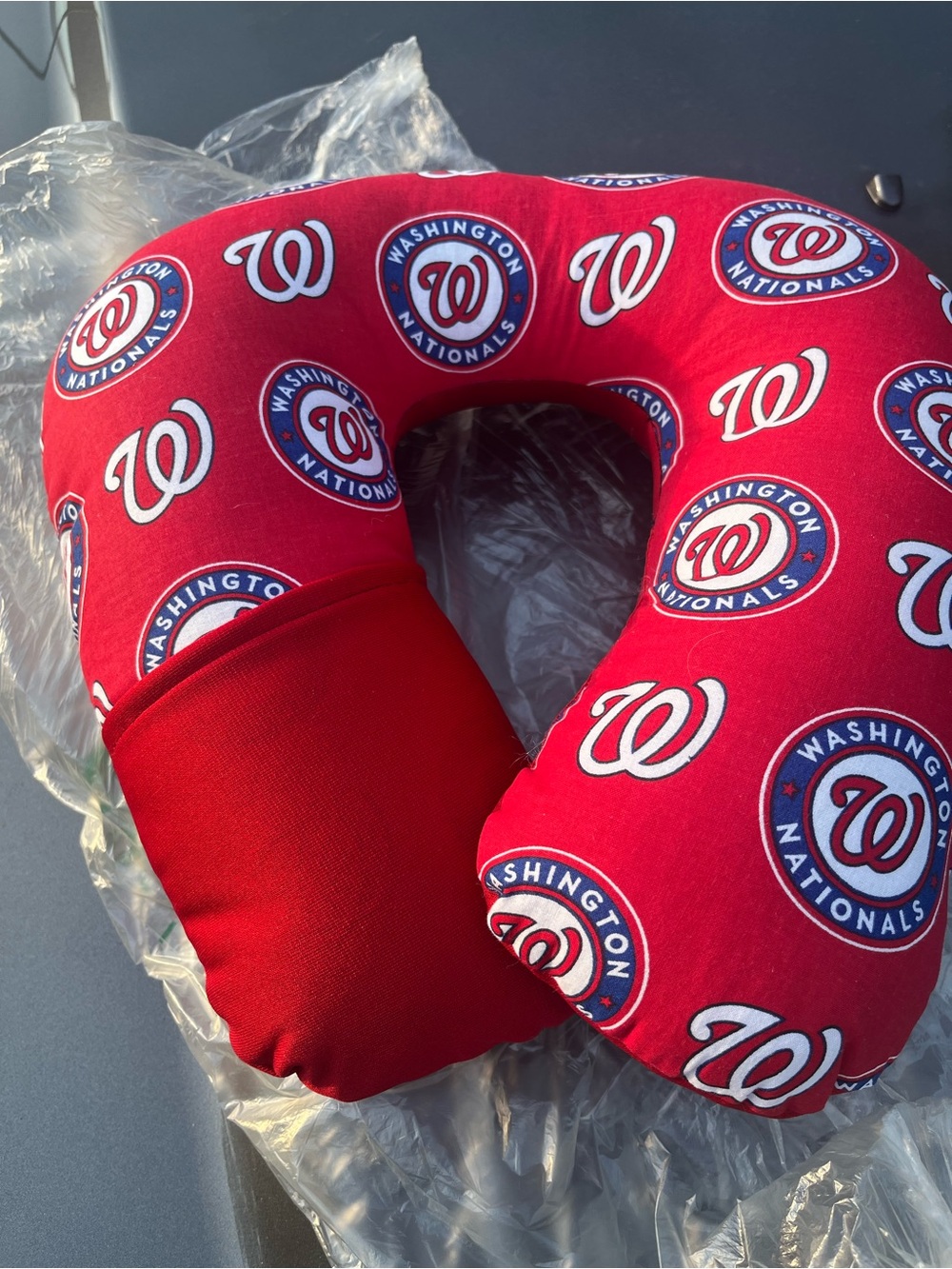Washington Nationals Red Travel Neck Pillow